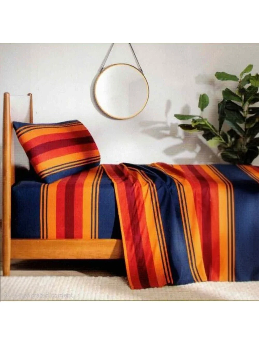 Pendleton Grand Canyon Flannel  Stripped Twin Sheet Set Pre-owned